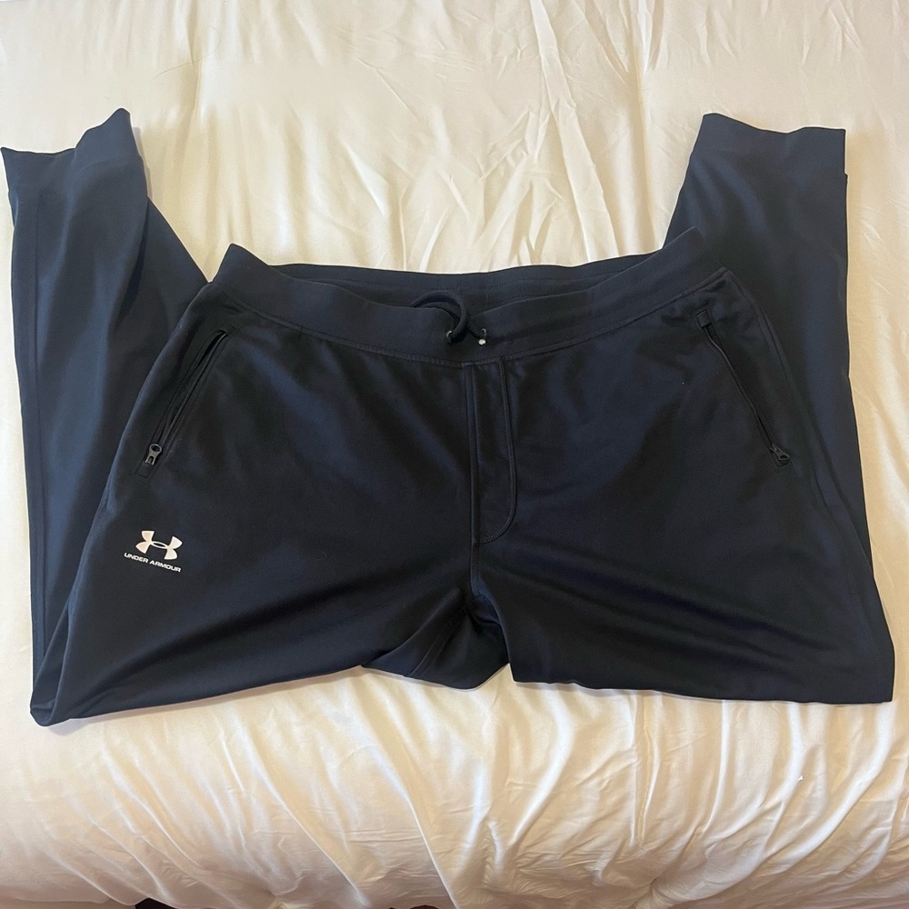 Under Armour Loose Fit Black Fleece Lined Athletic Pants. Size XXL
